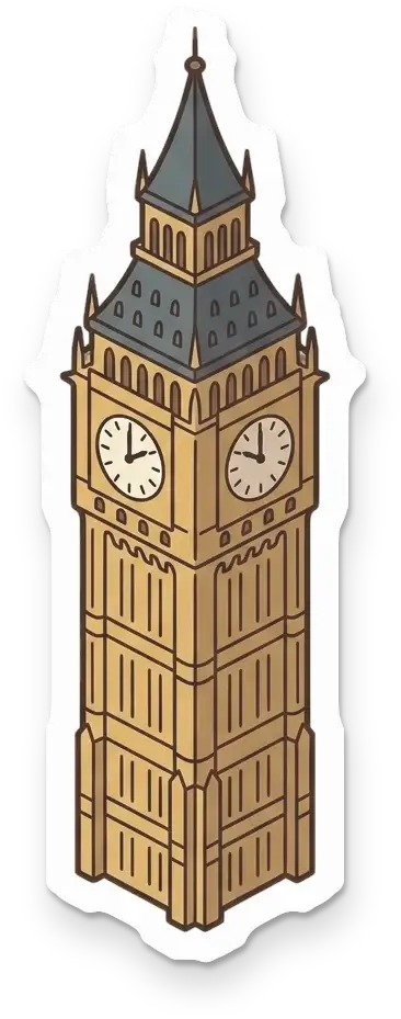 Big Ben icon, sticker
